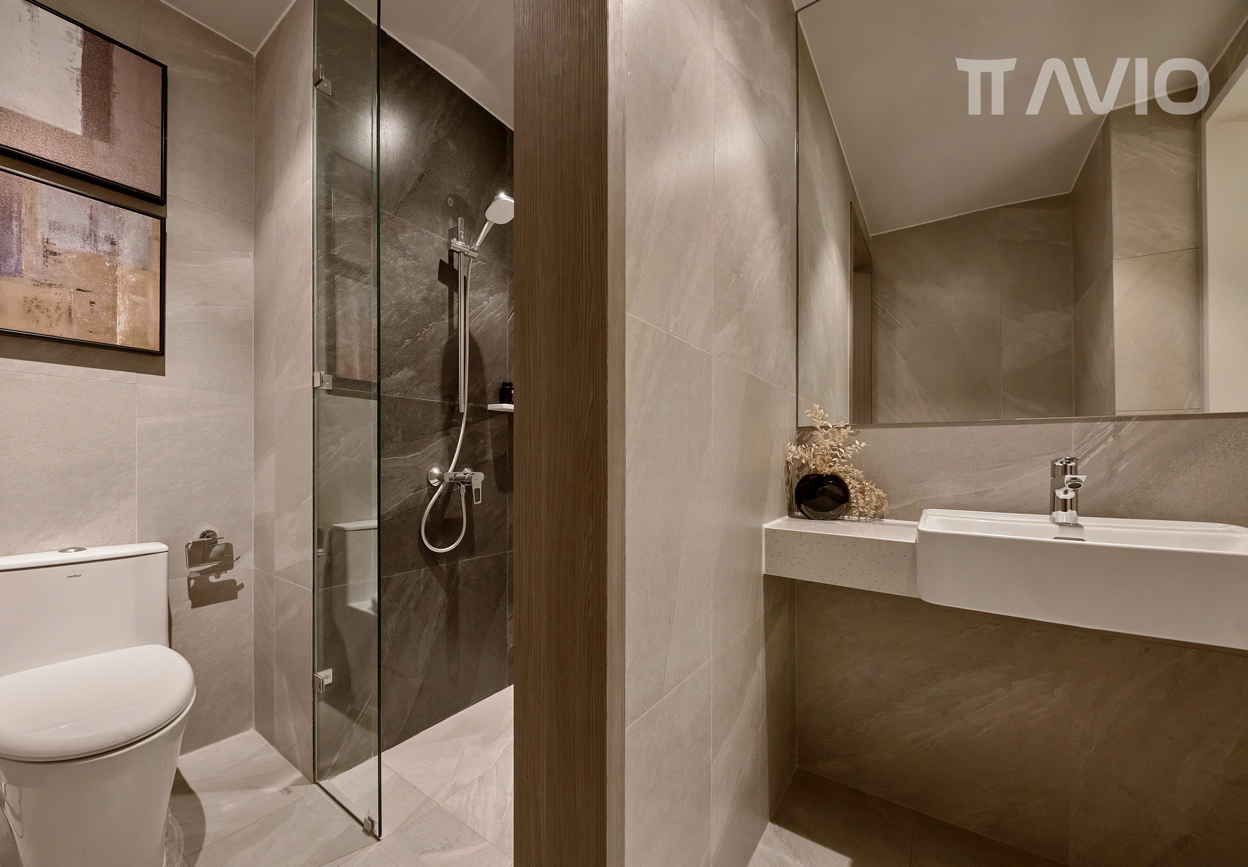 Nhà mẫu căn hộ 2PN 1WC tháp Orion TT AVIO