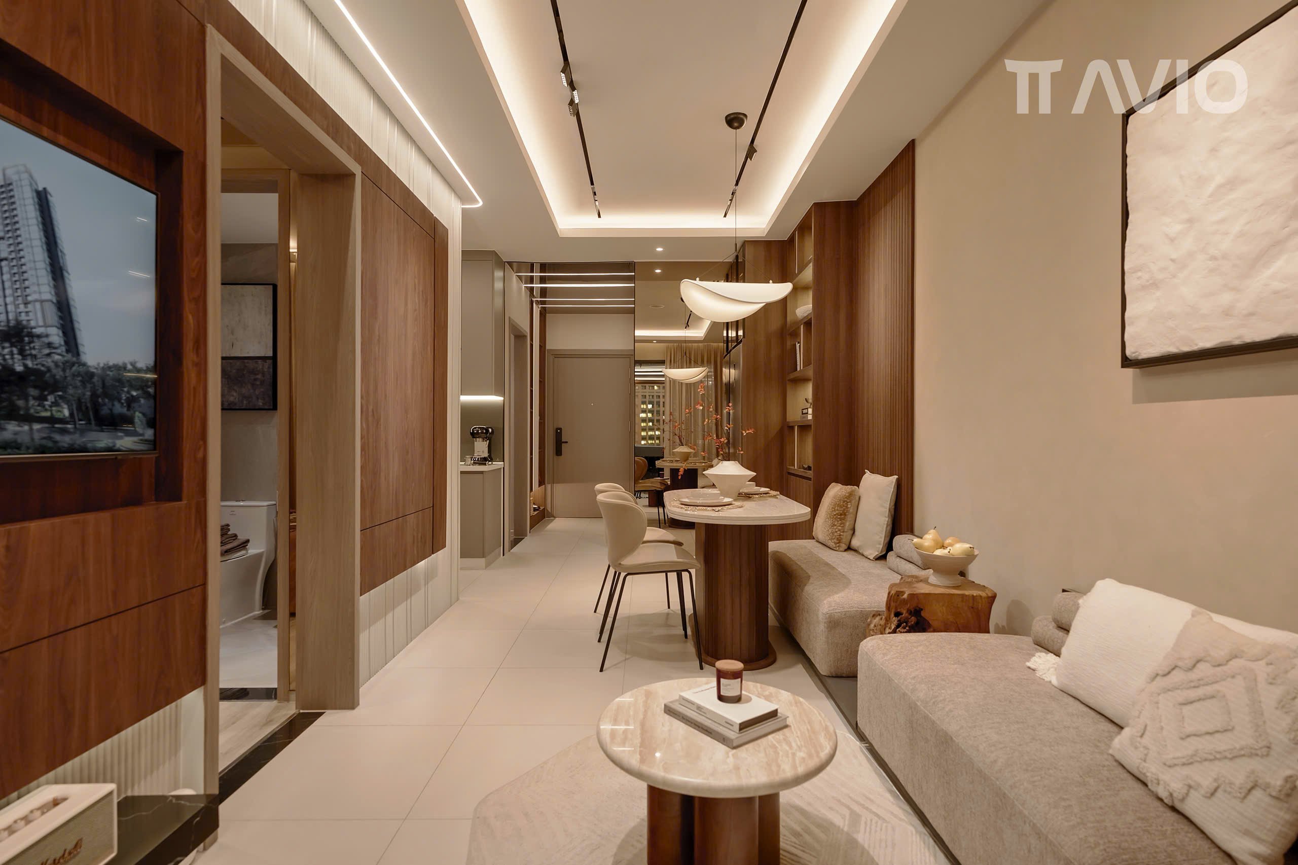 Nhà mẫu căn hộ 2PN 2WC tháp Orion TT AVIO